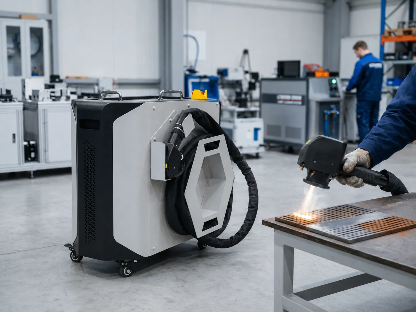 Water-cooled LCW1500-3000W continuous-wave laser rust removal machine