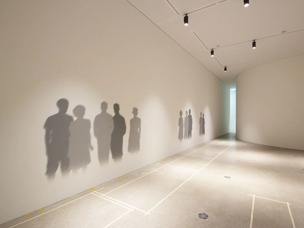 A printed booth backdrop at an exhibition