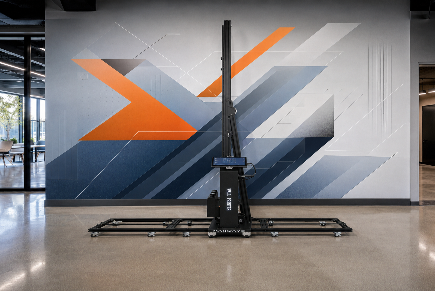 UV LED wall printer for outdoor-durable murals