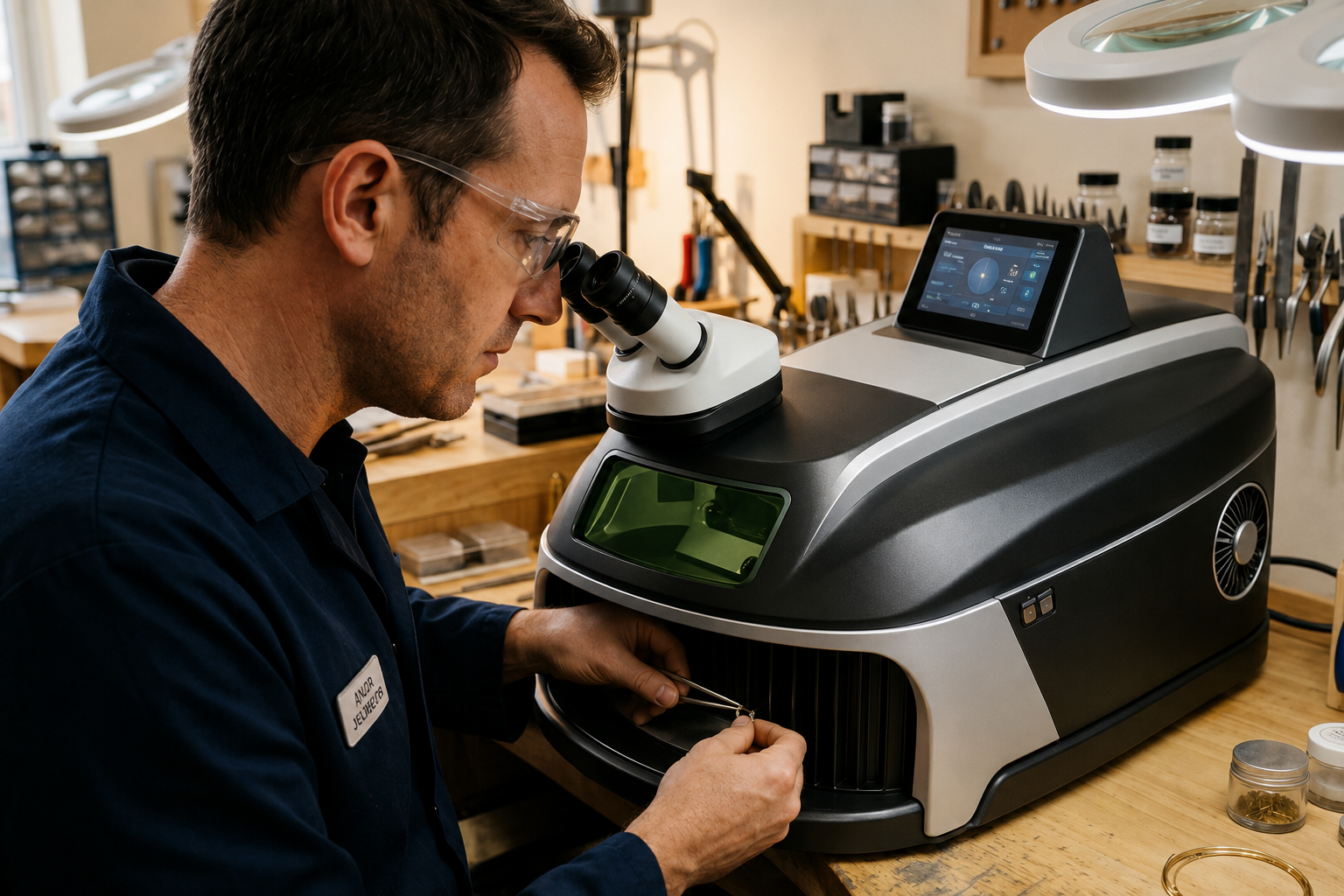 Compact laser machine