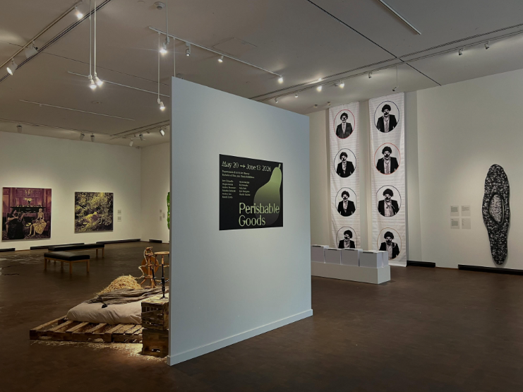 A printed floor graphic on an exhibition show floor