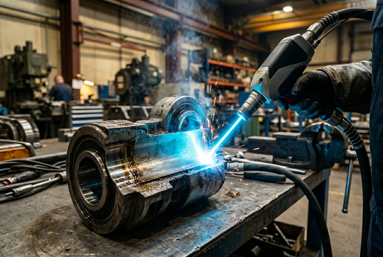 Laser degreasing a metal part