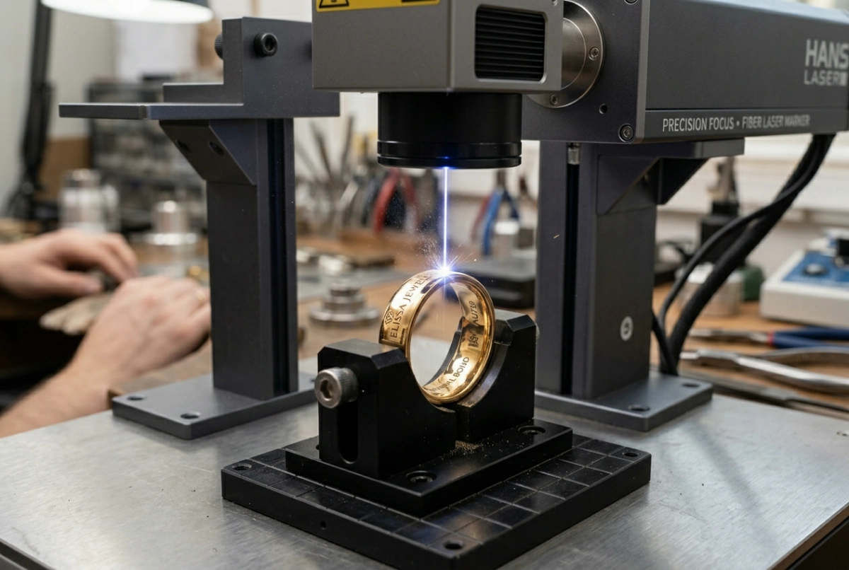 Gold jewelry laser marking