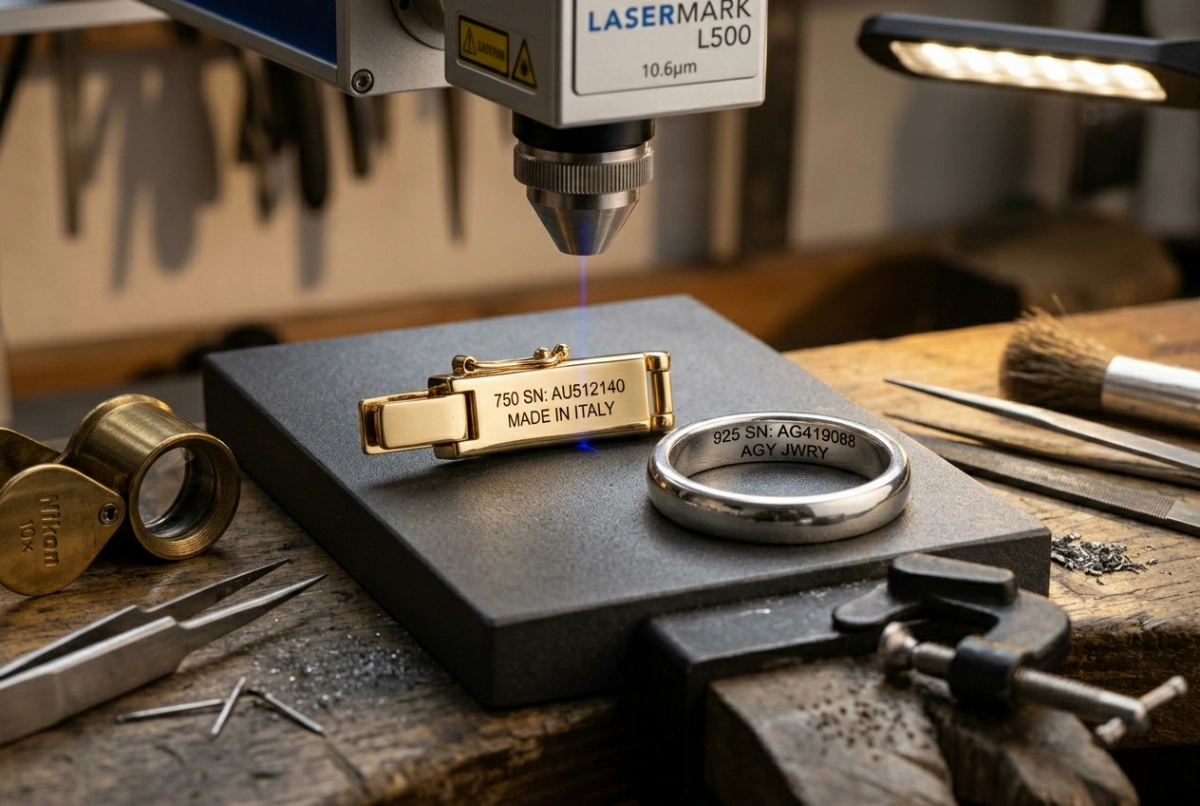 Serial number jewelry marking
