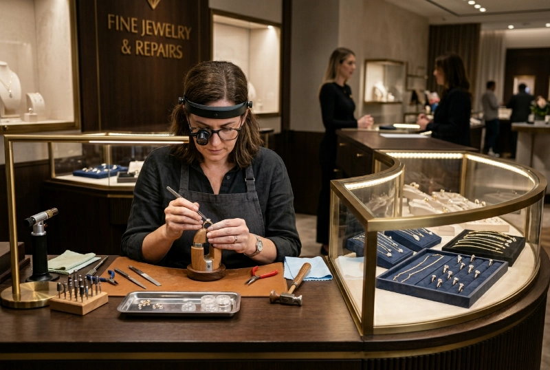 Jewelry store counter