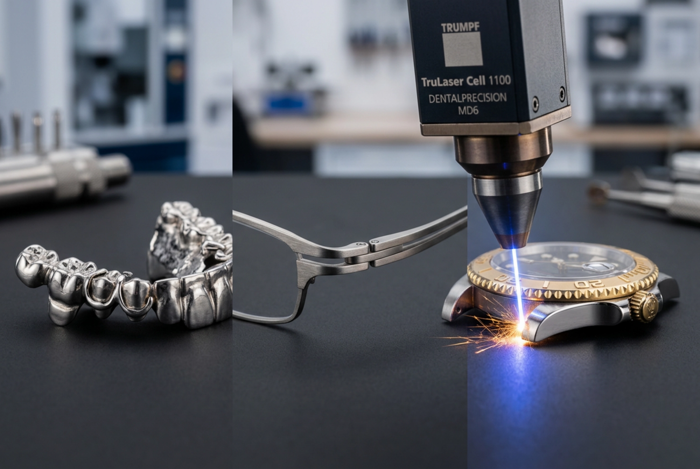 micro laser welding machine real welding video dental eyewear watch